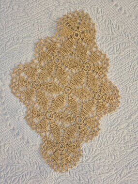 Handmade Crochet Beige Doily